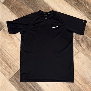 Men’s Nike Swim Black Dri-FIT T-Shirt UPF40 Sz S